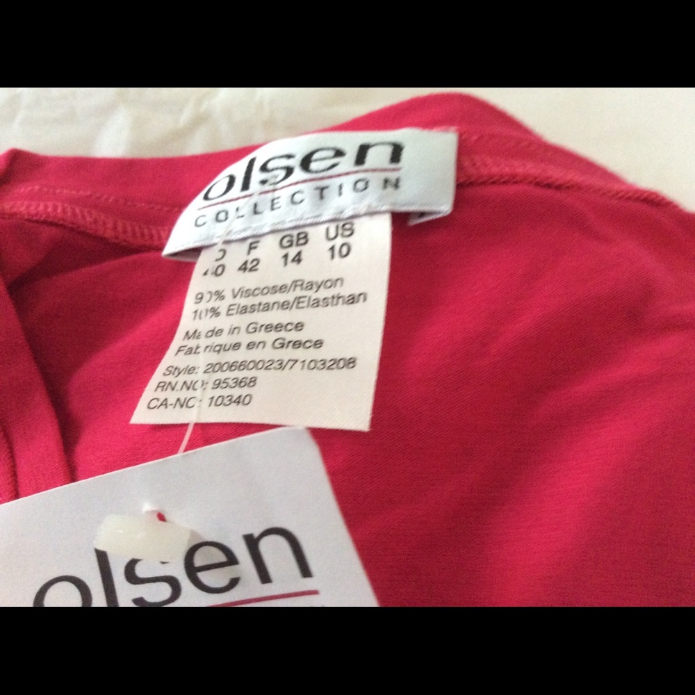 Olsen LS Fuchsia Top NWT